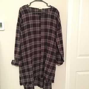Urban Outfitters oversized flannel shirt/dress